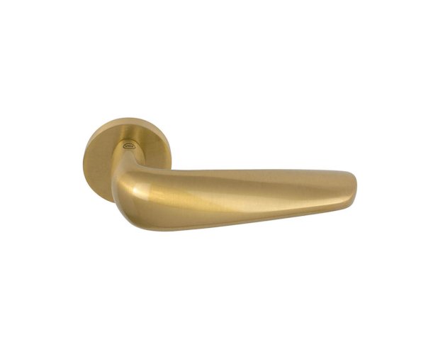 VALLI & VALLI - VCR WALKIRIA LEVER HANDLE ON ROSE 148MM SATIN BRASS