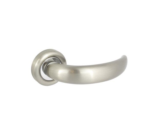 LINEA CALI ARCO LEVER HANDLE ON PLATE 143MM SATIN NICKEL