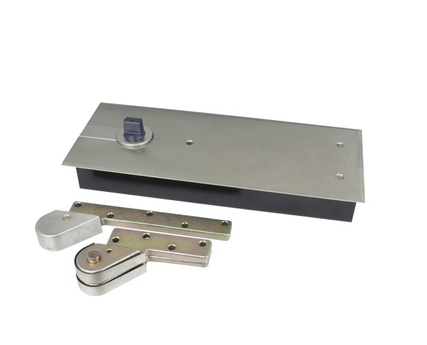 SIMPLEX SFS24840 FLOOR CLOSER WITH SINGLE ACTION ACCESSORIES & HOLD OPEN FUNCTION LEFT HAND