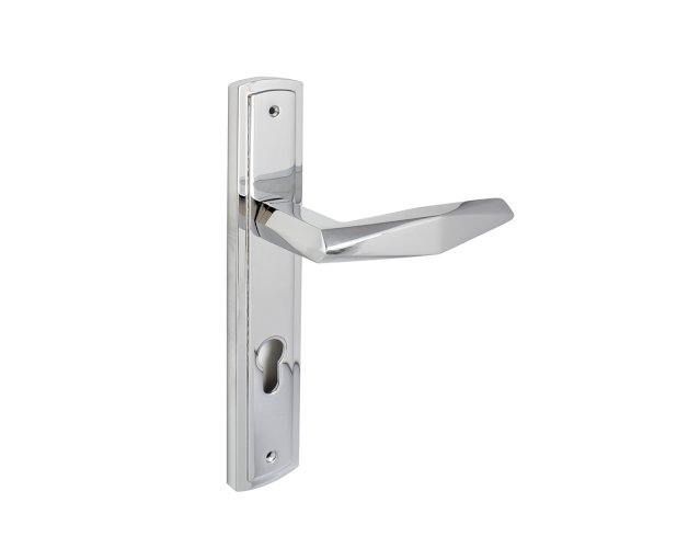 LINEA CALI PRISMA LEVER HANDLE ON PLATE 156MM POLISHED CHROME