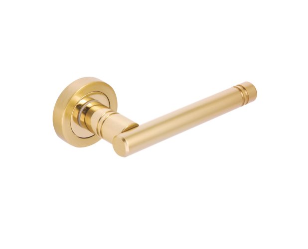 VIOMETALE 740 LEVER HANDLE ON ROSE 220MM GOLD