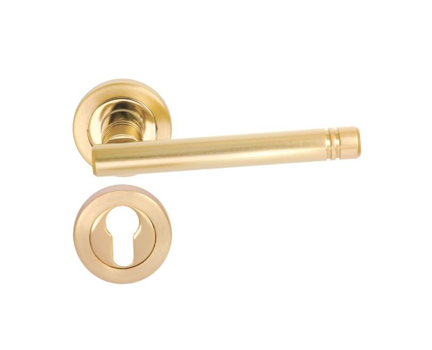 VIOMETALE 740 LEVER HANDLE ON ROSE 220MM GOLD