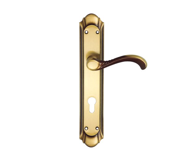 BRONCES IRANZO 3700 LEVER HANDLE ON PLATE 277MM ANTIQUE BRONZE