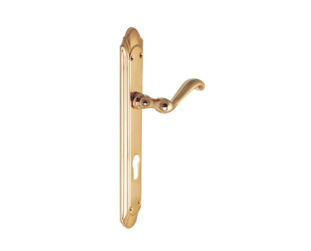 BRONCES IRANZO 3733 LEVER HANDLE ON PLATE 277MM POLISHED GOLD
