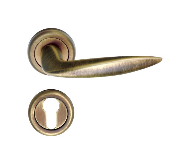 BRONCES IRANZO 4709 LEVER HANDLE ON ROSE 119MM