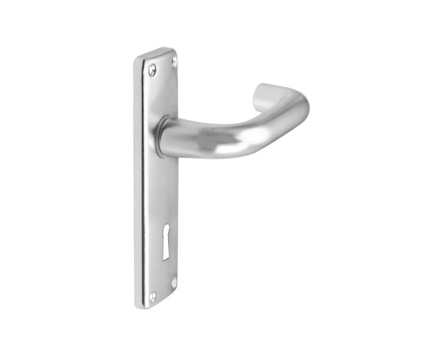 HOPPE 138 PARIS LEVER HANDLE ON BACKPLATE 180MM SILVER