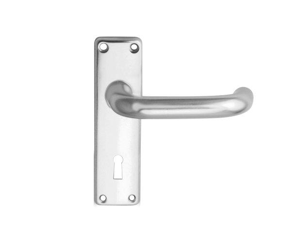 HOPPE 138 PARIS LEVER HANDLE ON BACKPLATE 180MM SILVER