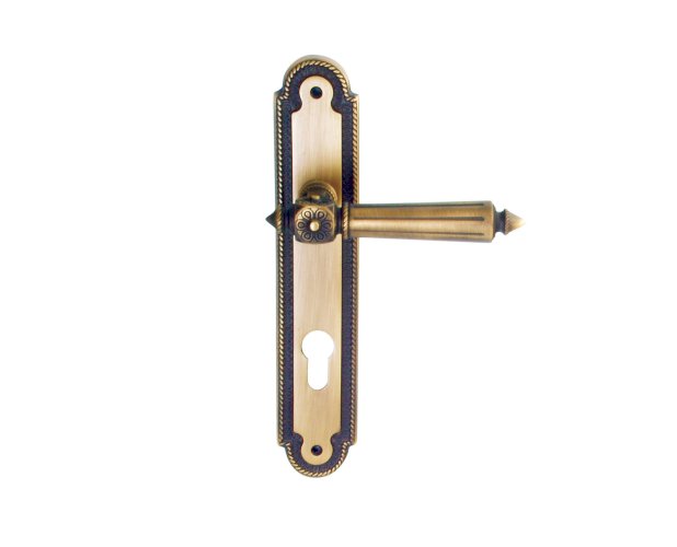 PASINI 2830 LEVER HANDLE ON PLATE 135MM ANTIQUE BRONZE