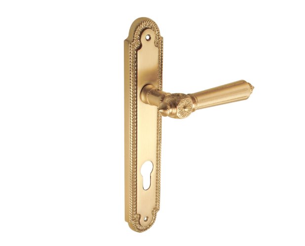 PASINI 2830 LEVER HANDLE ON PLATE 135MM SATIN BRASS