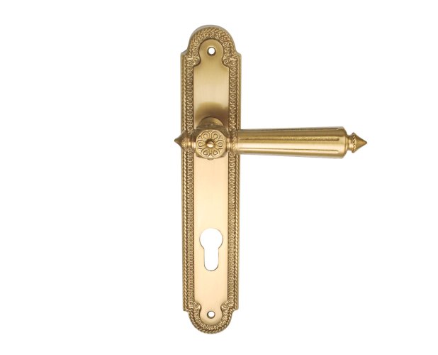 PASINI 2830 LEVER HANDLE ON PLATE 135MM SATIN BRASS