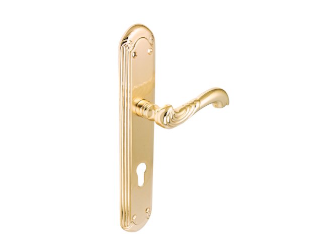 RAMOS R-85 LEVER HANDLE ON PLATE SATIN GOLD