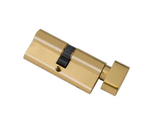 SIMPLEX 1902 EURO PROFILE PRIVACY THUMBTURN CYLINDER 60MM POLISHED BRASS