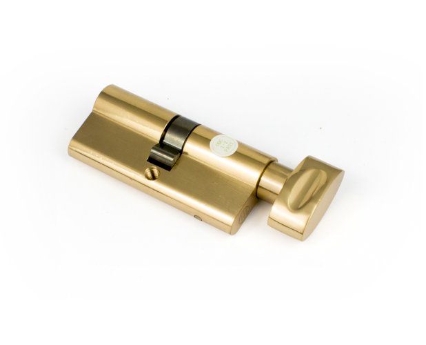SIMPLEX 3540 EURO PROFILE PRIVACY THUMBTURN CYLINDER 70MM POLISHED BRASS