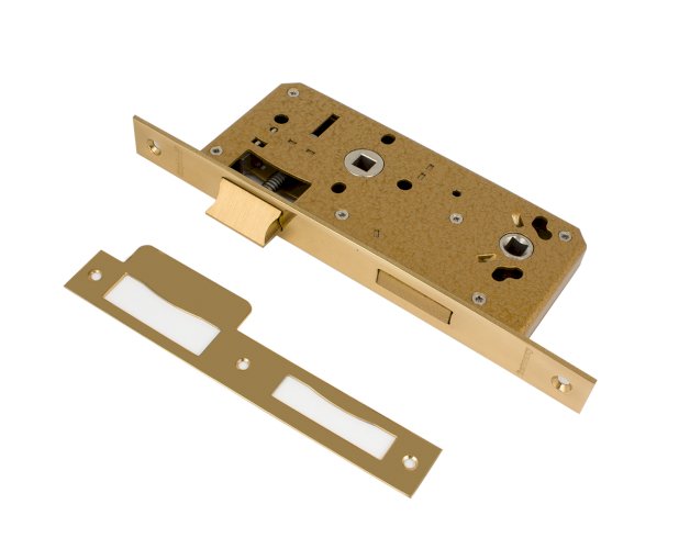 SIMPLEX 9990 MORTISE BATHROOM LOCK 55MM POLISHED BRASS