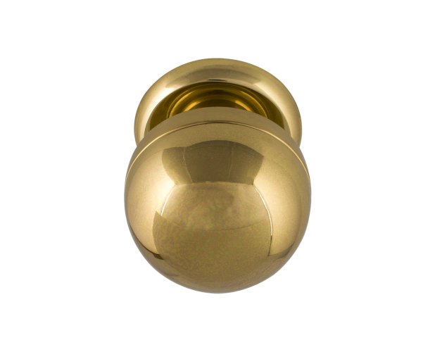 FADEX 264 DOOR KNOB ON ROSE 70MM POLISHED BRASS