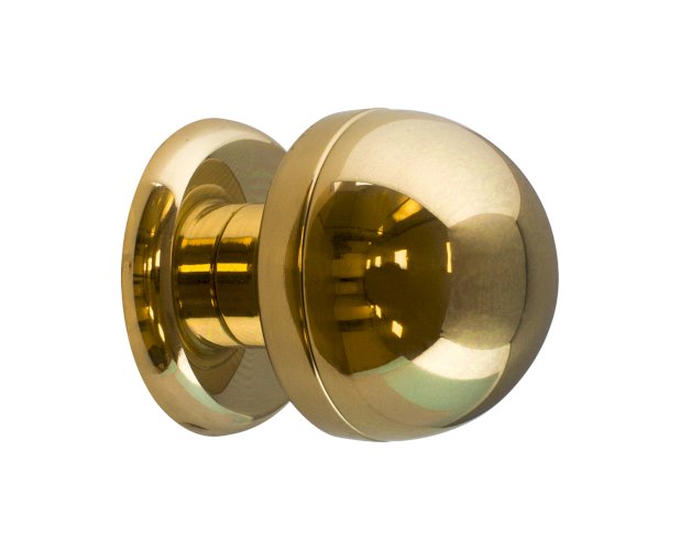FADEX 264 DOOR KNOB ON ROSE 70MM POLISHED BRASS